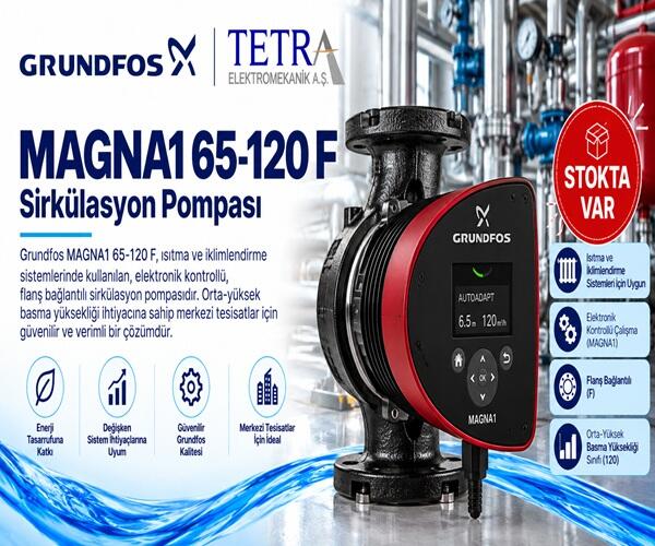 Grundfos MAGNA1 65-120 F Sirkülasyon Pompası – Stokta