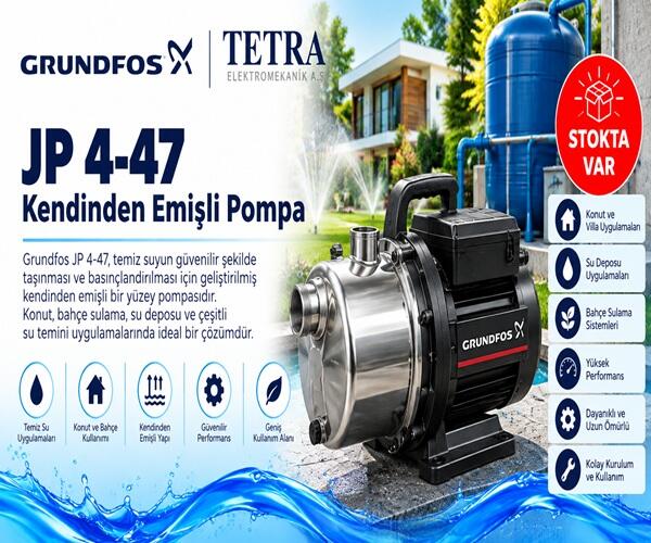 Grundfos JP 4-47 Kendinden Emişli Pompa – Stokta